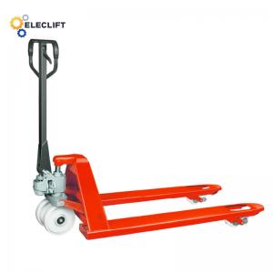 China 6-8 In Width Polyurethane Manual Pallet Truck Hydraulic Stacker Lift Truck on sale
