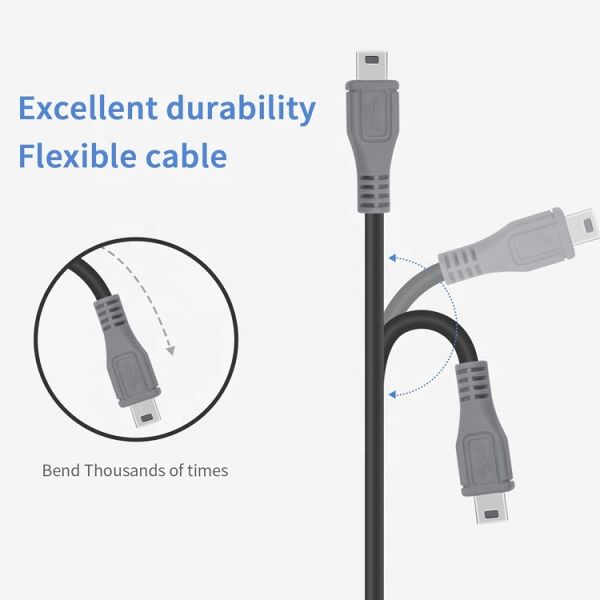 Data Charging USB Type C to Mini 5 Pin USB OTG Adapter Cable for Camera Phone Video