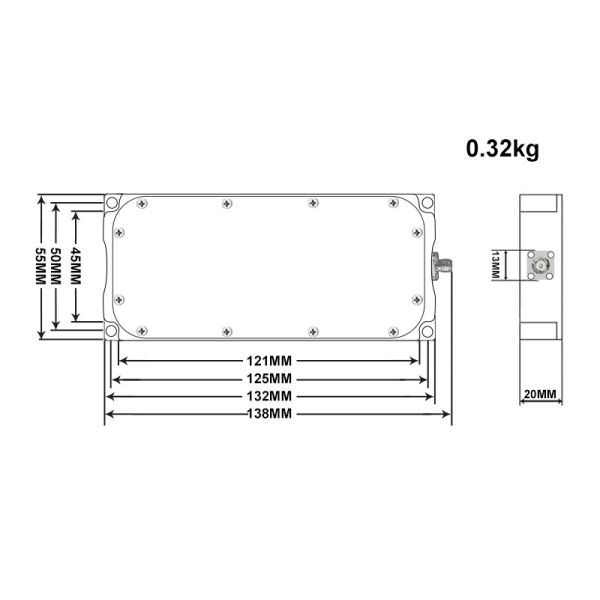 High Efficiency 30-50W S Connector 600-2700mhz Jammer Module For Anti DroneFPV