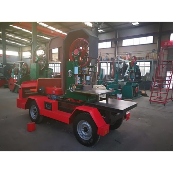 Mobile Vertical Wood Cutting Band Saw Machine,Diesel Vertical Bandsaw Mill
