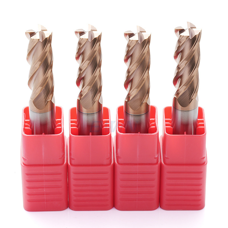 China Square End Mill, HRC55, 4 flutes, Carbide, TiSiN Coating on sale