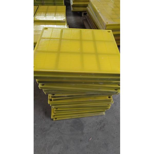 Yellow PU Mesh Polyurethane Screen Panels With Hook For Mine Vibrating