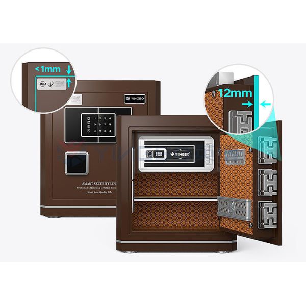 residential Height 450mm Fire Proof Safe Box For Home With Smart Fingerprint Lock