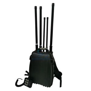 China 100w GPS WiFi Backpack UAV 2.4km Drone Signal Jammer on sale China 100w GPS WiFi Backpack UAV 2.4km Drone Signal Jammer on sale