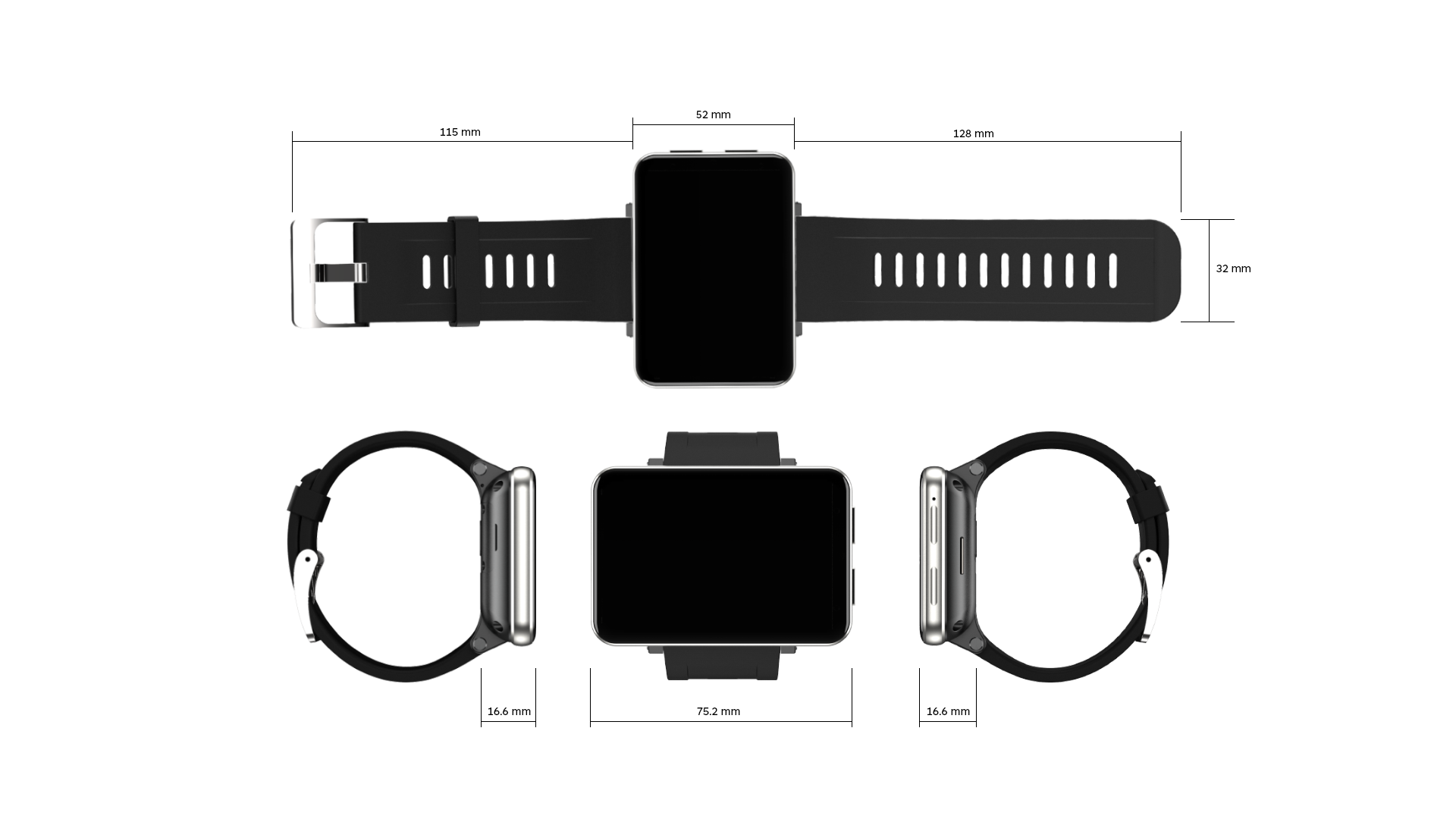 Touch Screen DM100 HD Waterproof GPS Android Mobile Smartwatch Watches For Ladies Men