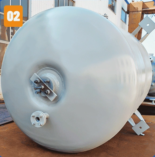 ASME SA516 GR.70 Hydrogenation Reactor Pressure Vessel Tank 200000L