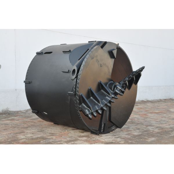 GB Q355B Dia 1400mm Double Bottom Bucket 16 Rock Teeth