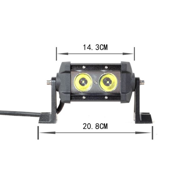 20W 8 Inch Single Row LED Car Light Bar With CREE 10 Watt LED Spot / Flood Beam