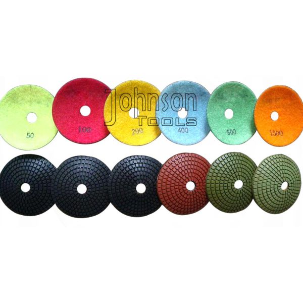 100mm Convex Diamond Polishing Pads For Ogee Polish / Oval Shape