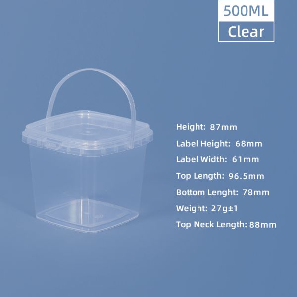 Custom Printed Candy Popcorn Cookie Plastic Bucket with Lid