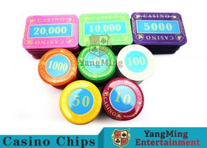 Buy cheap Casino Crystal Personalized Poker Chips Set With Multi - Color Can Be Choosed product