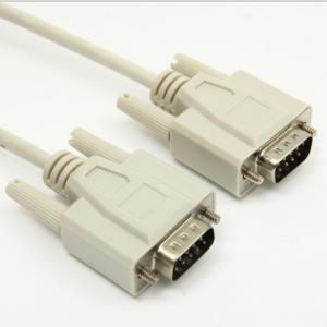Buy cheap Straight DB9 To DB9 Null Modem Cable , Rs232 Male To Male Cable 1.8m 6FT product
