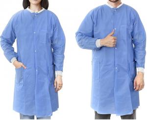 China Disposable Laboratory Coat, Dental supplies, Nonwoven Disposable PP White Lab Coat Non Woven For Kids Or Adults on sale