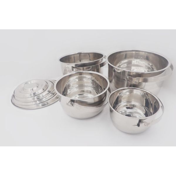 15,18,21,24cm 4pcs Kitchen tools no-magenic stainless steel cooking pot travel camping outfit cooking sets