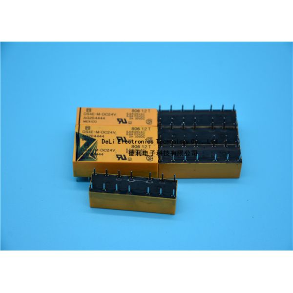 DS4E M DC24V Low Signal Relay , PCB 2A 4PDT Non Latching Relay High Sensitive