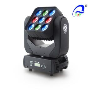 China 9pcs 3*3 RGBW 4 in 1 LED Matrix Beam Moving Head Light 10W beam light for stage on sale