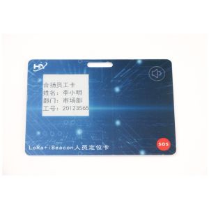 Security Positioning Ble Beacon Card 7816 interface With OTP Display