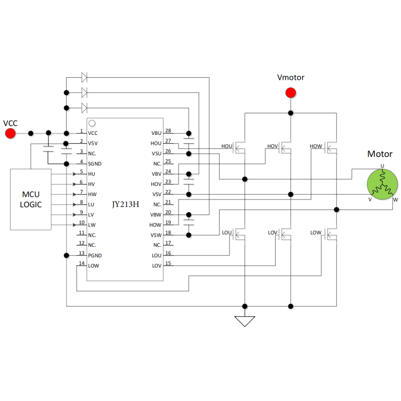 High Speed Power MOSFET IGBT Driver 3 Phase High Voltage Gate Driver