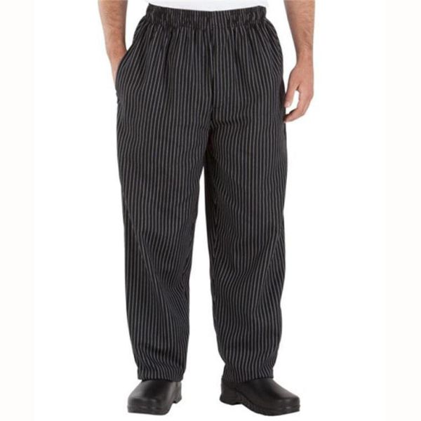 Restaurant Hotel high Waist Chef Work Pants With Pull String Zipper Fly