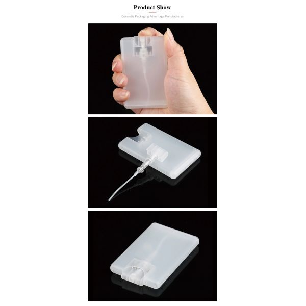 Plastic Refillable Card Shape Spray Bottle 15ml 20ml