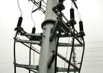 Monopole Lattice Transmission Tower , Galvanized / Painted Power Distribution