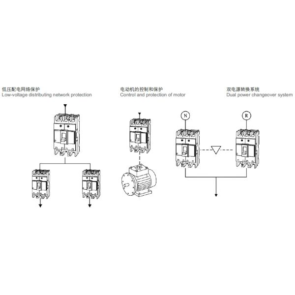 Electrical Power Distribution Thermal Magnetic Circuit Breaker 63A