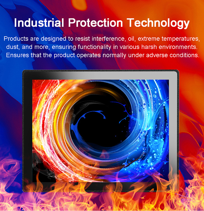 27 inch Outdoor Terminal Embedded High-brightness Screen1000nits TFT LCD Monitor Waterproof IP67 Explosion Proof for Marine Open Frame