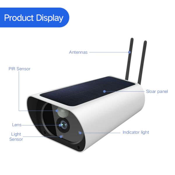 Solar 4G Wifi IP Outdoor Night Version Wifi Security Camera