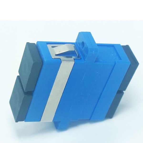 Green color plastic Low insertion Loss Duplex Flangeless Fiber Optic Adapter for Telecommunication