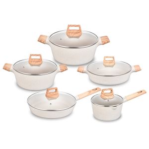 China 10-Piece Non-Stick Aluminum Pot Medical Stone pot Set on sale