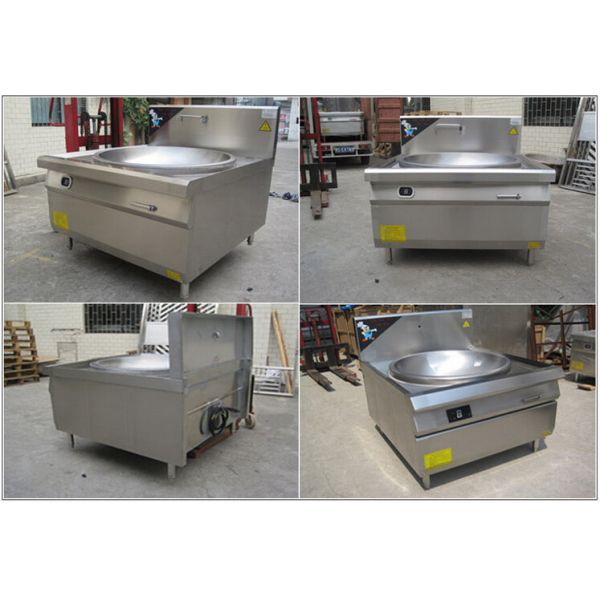 stainless steel cookware Commercial induction wok cooker range