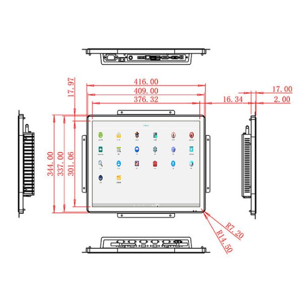 19-Inch Android Panel for Security Systems and Access Control Panels