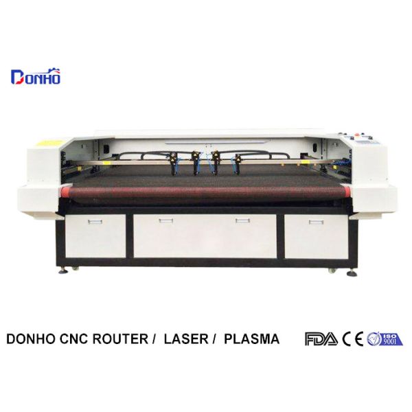 Auto Feeder Four Laser Heads Fabric Laser Cutting Machine For Multi Picture Engraving