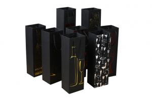 Buy cheap Custom Printed Thick Paper Wine Liquor Bags Packages Wholesale Manufacturer product