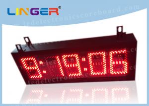 China Red Color Digits LED Digital Clock With Seconds Different Style 300*850*100mm on sale