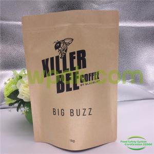 Buy cheap Aluminum Foil Kraft Paper Packaging Bags Stand Up Dried Food Smell Proof product