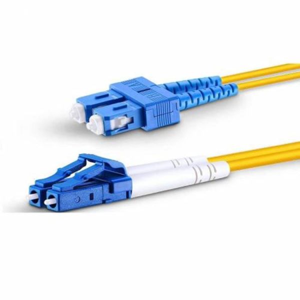 SC UPC-LC UPC Fiber Optic Patch Cord Single Mode Duplex 3.0mm G657A Lzsh Cable