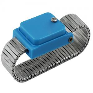 Buy cheap 1 Meg Ohm Resistor ESD Safe Silver Black Blue Metal Cordless Anti-static Wrist Band product