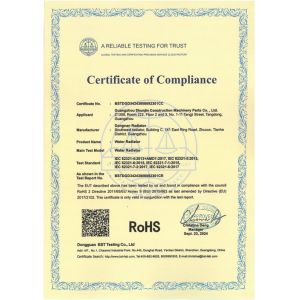 Guangzhou Dongxinnan Construction Machinery Parts Co., Ltd. Certifications