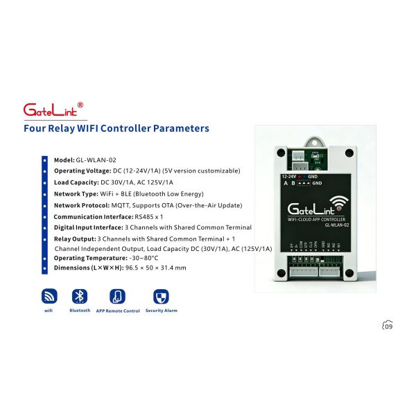 Cloud Supported WiFi Gate Access Controller Encrypted Wireless Connection Centralized Backend Management Multi-User Authorization for Residential &