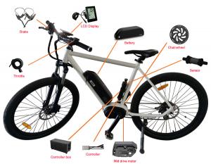 Buy cheap Electric Matte Black Brushless 36v 250w Electric Bike Kit 3.6kg product
