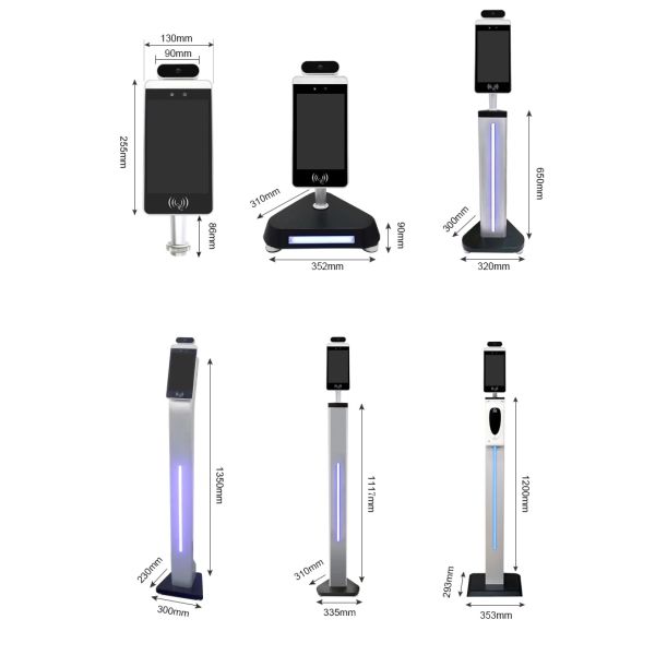 8 Inch AI Face Recognition Detection Thermometer Thermal Imaging Measurement Machine For Walkable IC safety management
