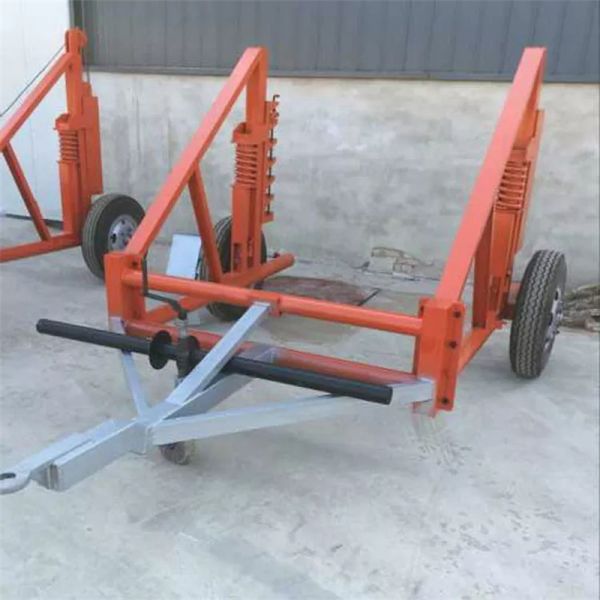 Self Loading Hydraulic Cable Drum Trailer With Double Reel