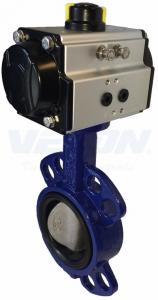 Buy cheap Pneumatic Cylinder Operated Butterfly Valve , Metal Seated Butterfly Valve  Air Flow Control product