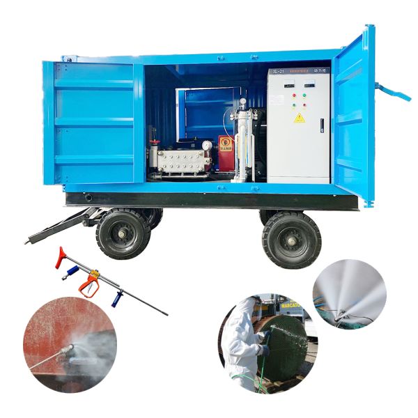 1500bar High Pressure Water Jetting Unit 50L/min Heat Exchanger Pipe Cleaning Equipment