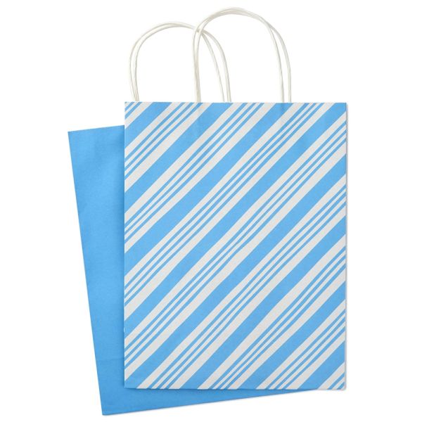 Customized Logo Merry Christmas Shopping Gift Packaging Twist Handle Kraft Paper Bag