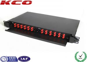 China Black Box Fc Fiber Patch Panel 24 Ports Panel by Single Mode FC Pigtail Slide Type on sale