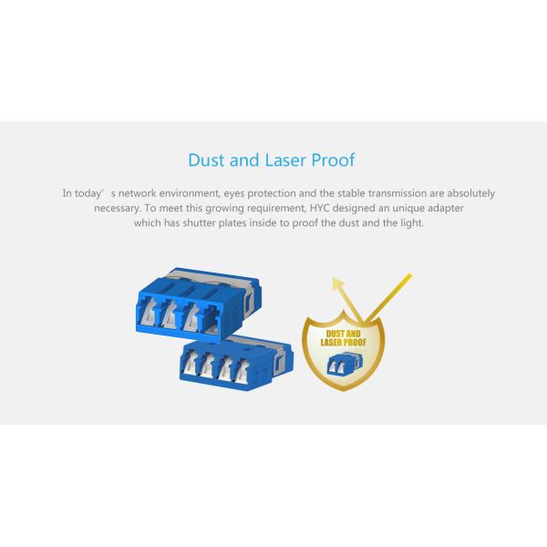 Dust Proof Fiber Optical Adapter LC Internal Single Shutter Adapter