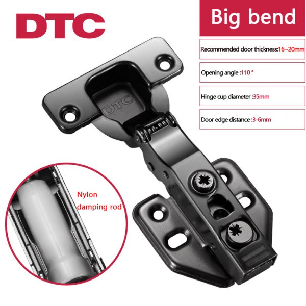 Half Overlay Hydraulic Concealed Hinges Black Mechanism