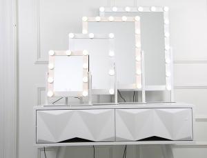 Buy cheap Salon Led Bluetooth Speaker Makeup Mirror 40x50cm Light Up Cosmetic Mirror product